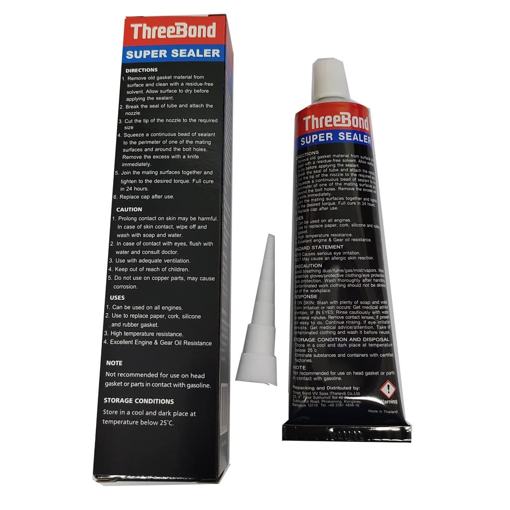 ThreeBond กาวซิลิโคนทาปะเก็น สีดำ 85g (ThreeBond SUPER SEALER No.5 black รูปที่ 2