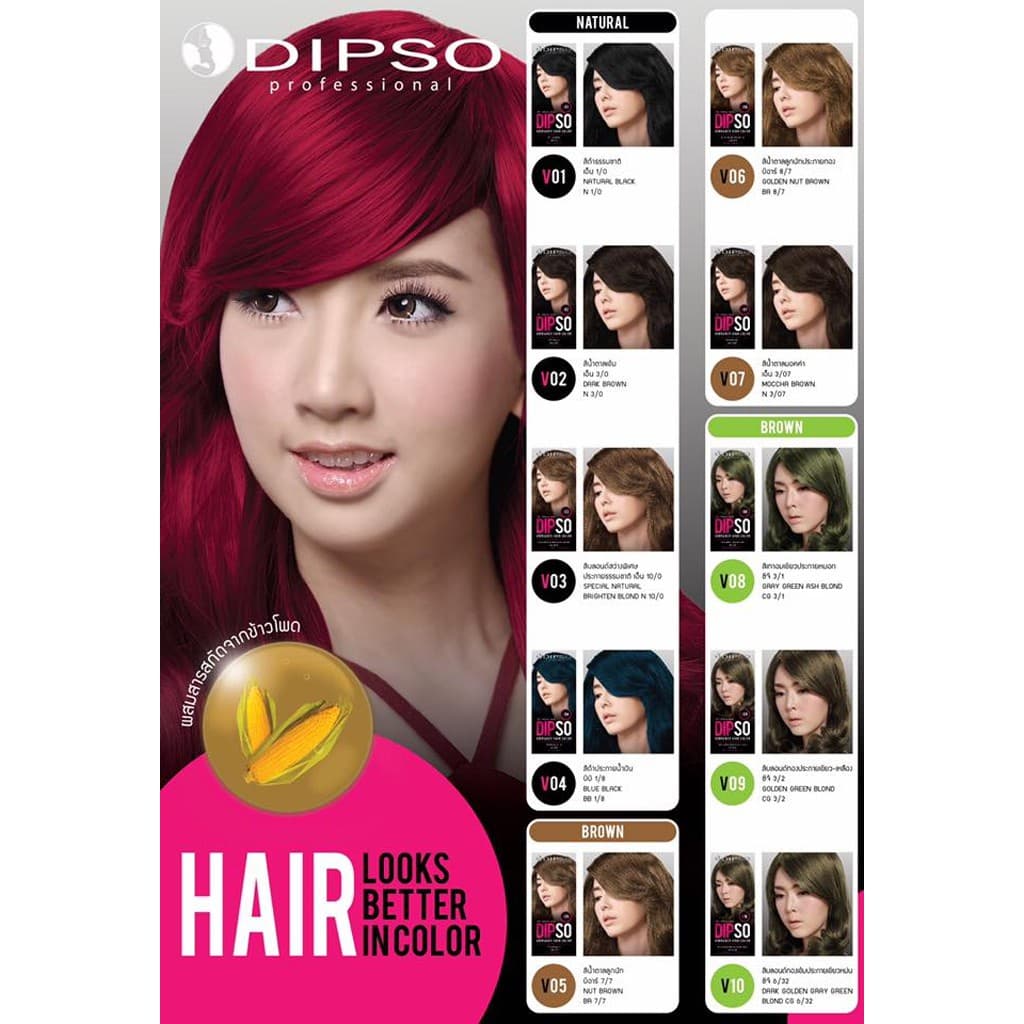ครีมเปลี่ยนสีผม ดิ๊พโซ่ ไวเบรนซี่ 60 มล. DIPSO VIBRANCY HAIR COLOR 60 ml. รูปที่ 2