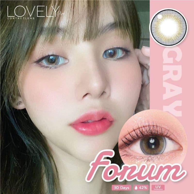 คอนแทคเลนส์ ลาย forum/Domino/Dream 3 tone สีเทา/ตาล Gray/Brown มีค่าสายตา - รูปที่ 9