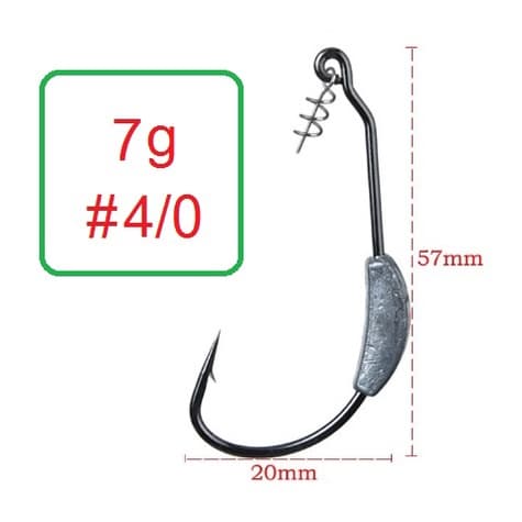 ] ตัวเบ็ด หนอนยาง เหยื่อยาง พร้อม ตะกั่ว และ SCREW WORM KEEPER น้ำหนัก 2-9 กรัม จำหน่ายชุดละ 5 ตัว รูปที่ 8