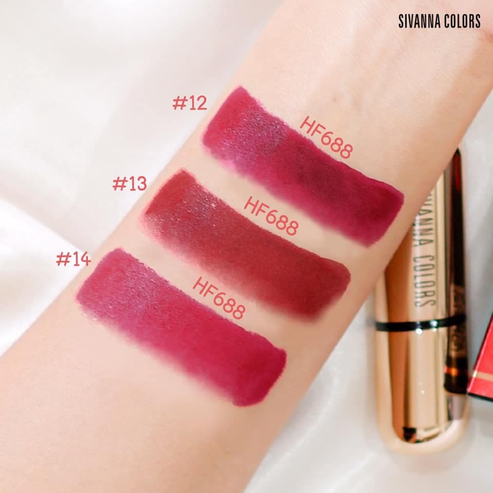 ของแท้ | ส่งเร็ว ลิป Sivanna Kiss Me Lipstick x ลิปสติก เนื้อแมท || HF688 รูปที่ 8