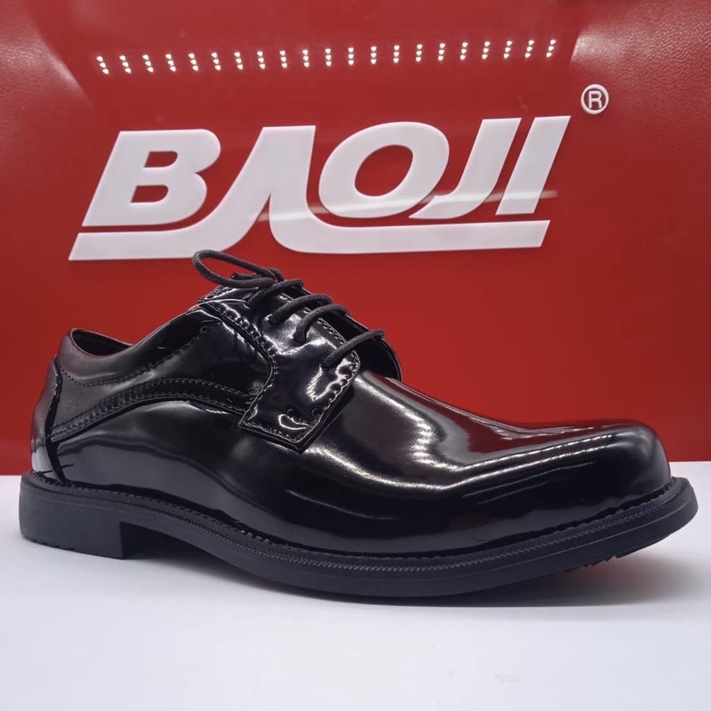 [หนังแก้ว หัวกลม มน กว้าง เท้าอูม หนา เท้าบาน แบ] BAOJI บาโอจิ รองเท้าหนังผู้ชาย รองเท้าคัทชูผู้ชาย BJ8001 รูปที่ 1