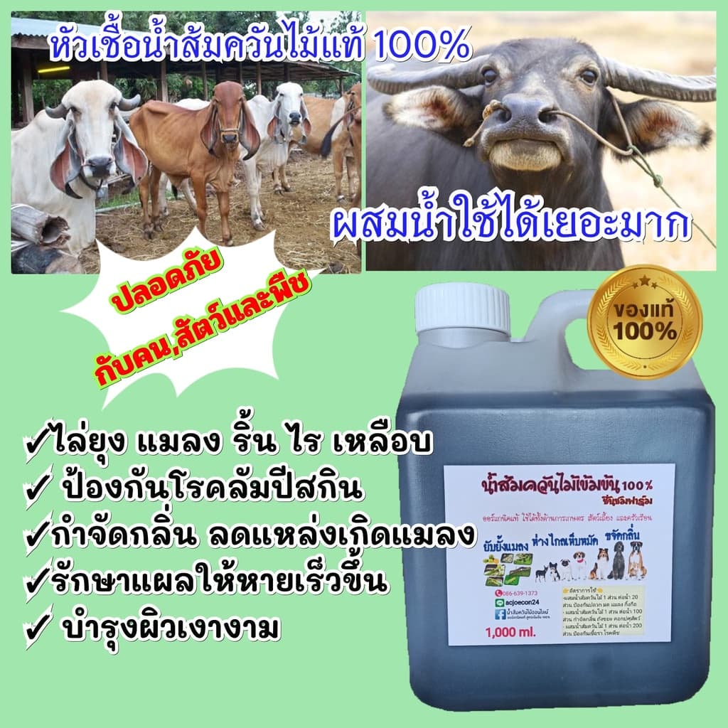 น้ำส้มควันไม้ หัวเชื้อน้ำส้มควันไม้ ออร์แกนิค เข้มข้นแท้100% เกรดA ขนาด1ลิตร รูปที่ 2