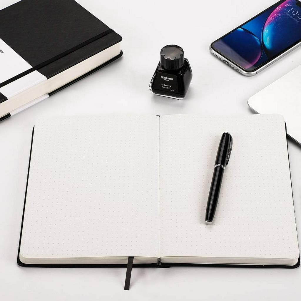 สมุดบันทึกจุดสําหรับการวางแผนBojo Planenr A5 ผ้าปกแข็ง Bullet Journal Note Book 96 แผ่น, 100 GSM รูปที่ 7