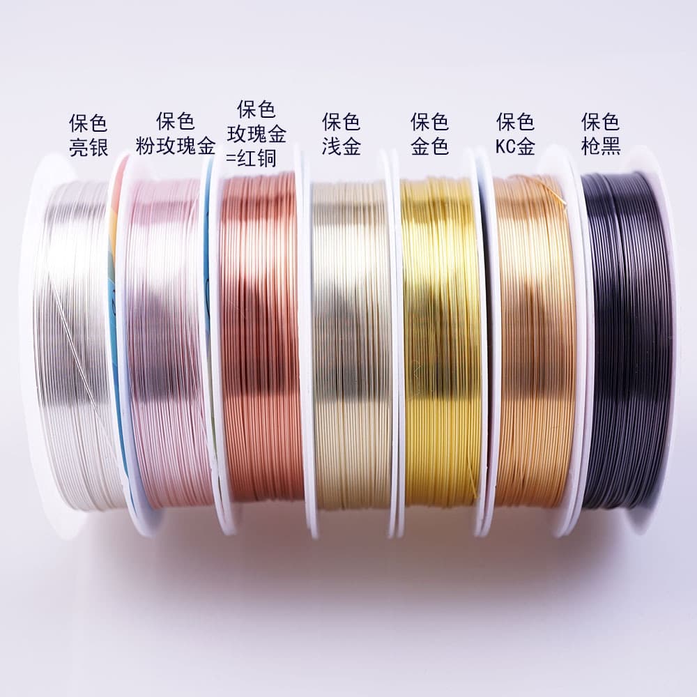 ลวดทองแดง ปลอดออกซิเดชั่น สีไม่ลอก สําหรับทําเครื่องประดับ DIY รูปที่ 1