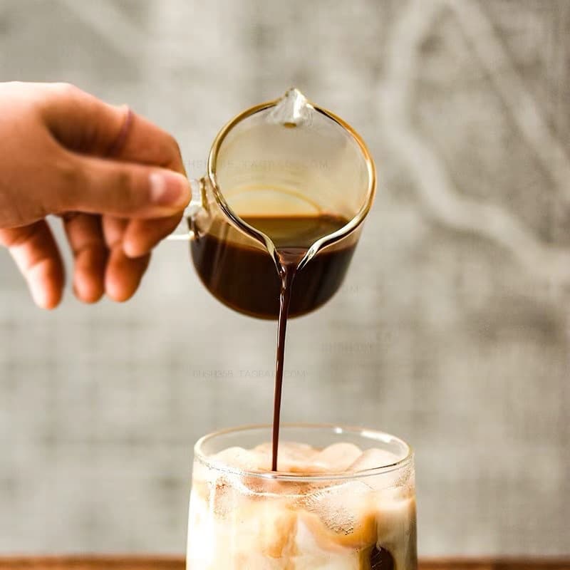 ThaiTop แก้วตวง กาแฟ ด้ามไม้ สองปากเท แก้วช็อต 75 มิลลิลิตร รูปที่ 6