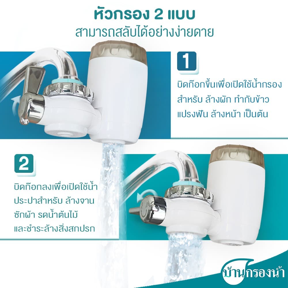 Filtex เครื่องกรองน้ำดื่ม ต่อปลายก๊อก FT-502 รูปที่ 7