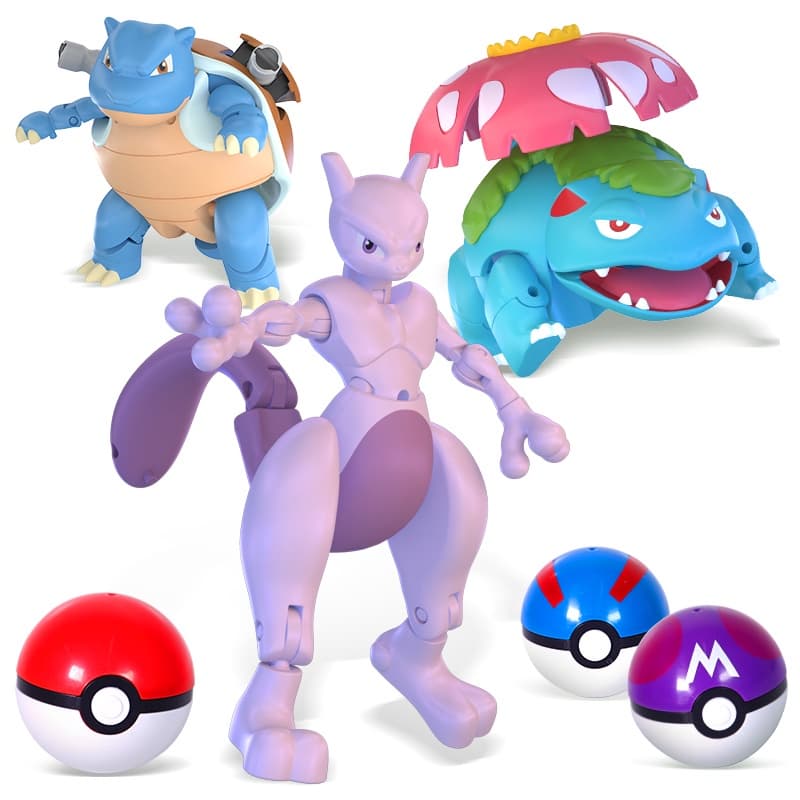 Pokemon โปเกบอล Pikachu Mewtwo Charizard Eevee Gengar แอ็คชั่นฟิกเกอร์ Poke Ball เด็กของเล่น รูปที่ 4