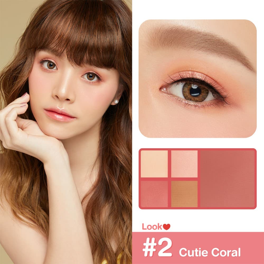 CUTE PRESS Eye & Cheek Mini Palette พาเลทแต่งหน้า 4g รูปที่ 4