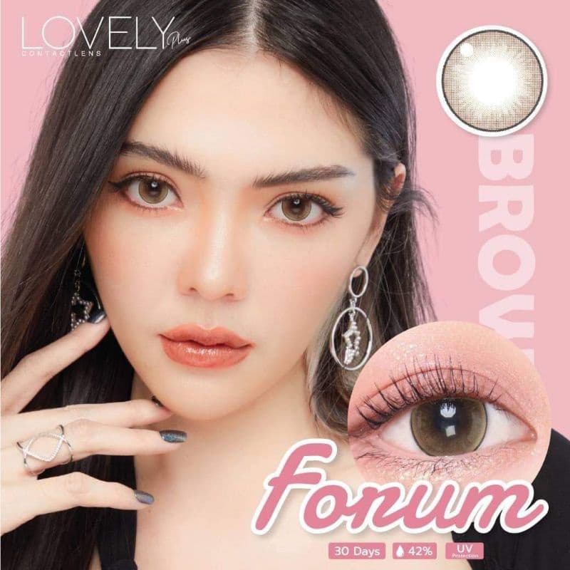 คอนแทคเลนส์ ลาย forum/Domino/Dream 3 tone สีเทา/ตาล Gray/Brown มีค่าสายตา - รูปที่ 6