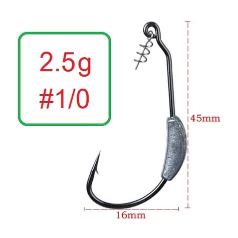 ] ตัวเบ็ด หนอนยาง เหยื่อยาง พร้อม ตะกั่ว และ SCREW WORM KEEPER น้ำหนัก 2-9 กรัม จำหน่ายชุดละ 5 ตัว รูปที่ 4