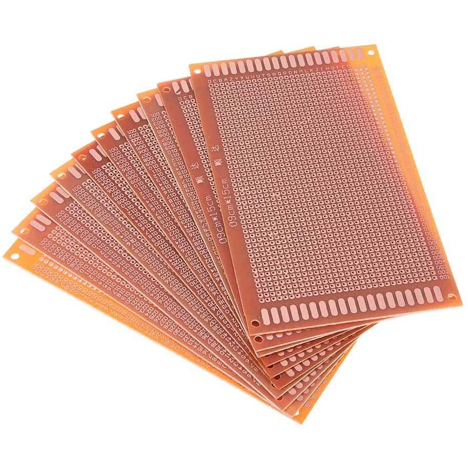 แผ่นพีซีบี ไข่ปลา ต้นแบบ หน้าเดียว FR-1 ขนาด 5x7 7x9 9x15 4.8x13.3 10x22 cm Single Sided Prototype PCB Board รูปที่ 2