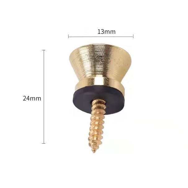 1pcs สกรูล็อกสายคล้องกีตาร์ น็อตหูหิ้ว สีสัน：ทอง เงิน ดำ นำไปใช้กับ สายลำโพงบลูทูธ แอมป์จิ๋ว รูปที่ 2