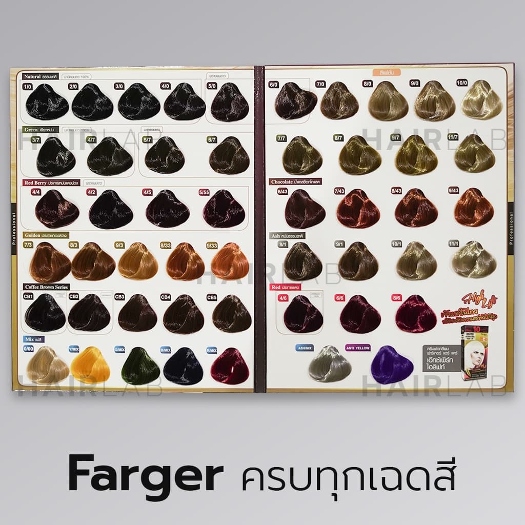 สีฟาเกอร์ สีย้อมผม โทนหม่นเขียว โทนหม่นเทา Farger Color Cream 100ml รูปที่ 2