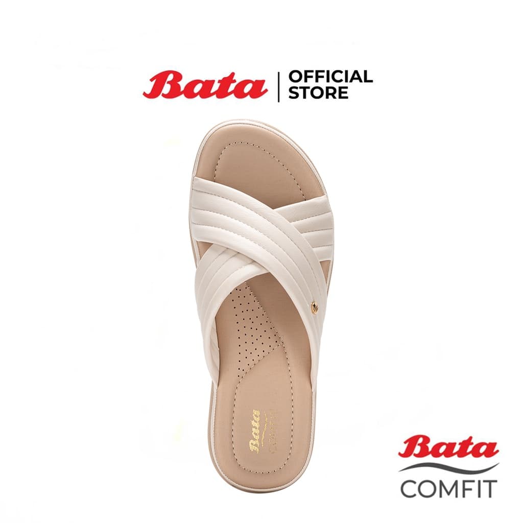 Bata บาจา รองเท้าแตะเพื่อสุขภาพ รองรับน้ำหนักเท้าได้ดี สูง 1 นิ้ว สำหรับผู้หญิง รุ่น Talon สีครีม 6611634 รูปที่ 5