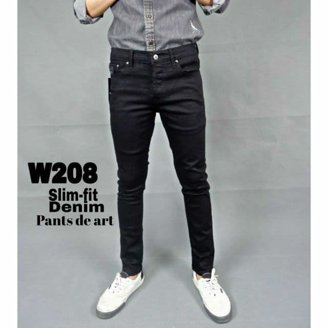 Pants De Art : กางเกงยีนส์ชาย SUPERBLACK มีจุใจถึงไซส์ 42 ทรงเดฟ *ชำระปลายทางได้ค่ะ* รูปที่ 1