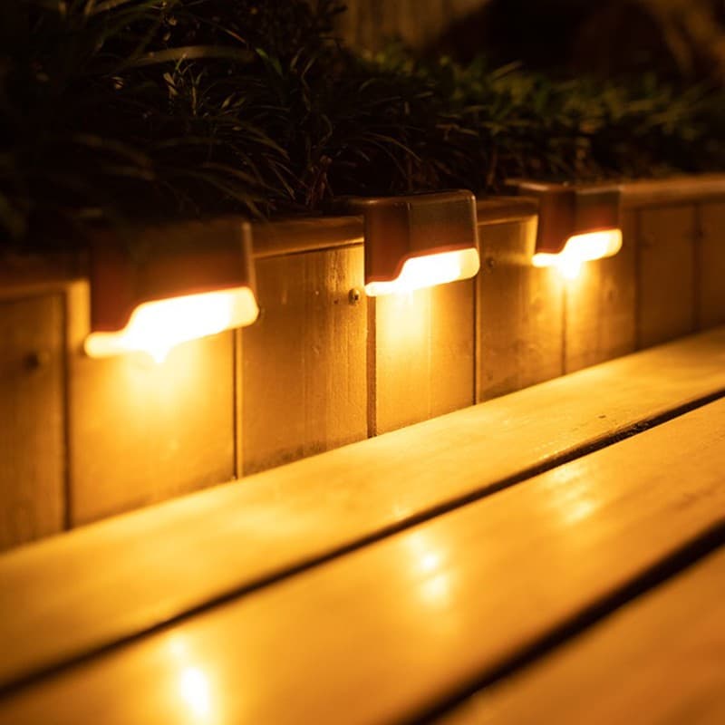 ไฟติดบันได ติดกำแพงหน้าบ้าน รั้วบ้าน เพิ่มความสวยงาม ไฟเหลือง Solar light 1 LED ไฟพลังงานแสงอาทิตย์ รูปที่ 8
