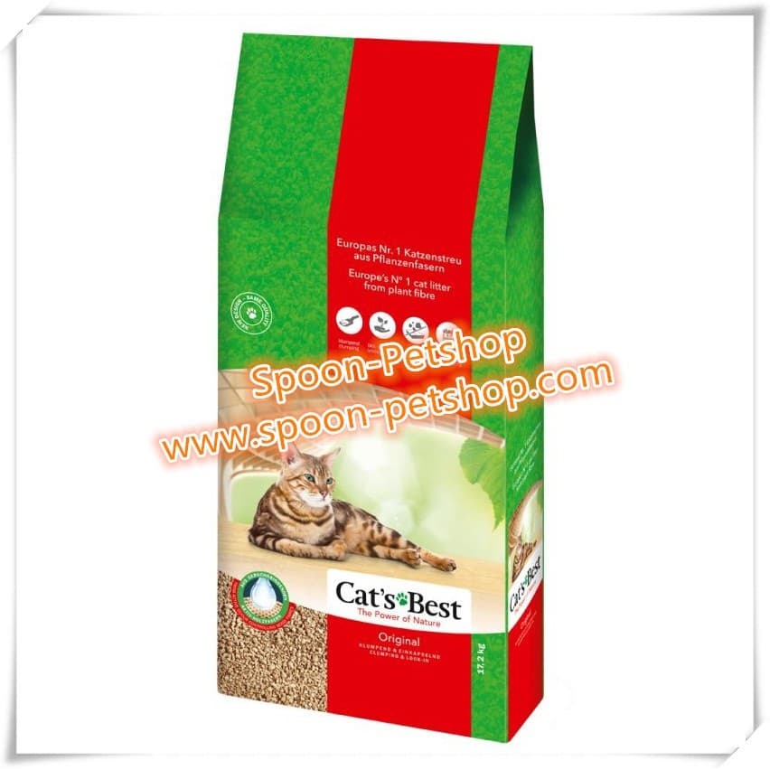 ทรายแมวไม้สน Cat's Best Original 40L เหมาะสำหรับแมวขนสั้น รูปที่ 1