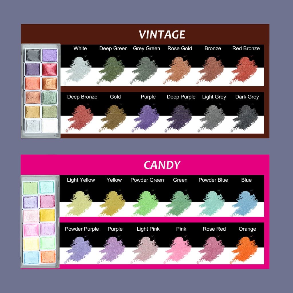 SeamiArt New ชุดสีน้ำเมทัลลิก แบบพกพา 6 / 12 สี สําหรับตกแต่งเล็บ รูปที่ 5