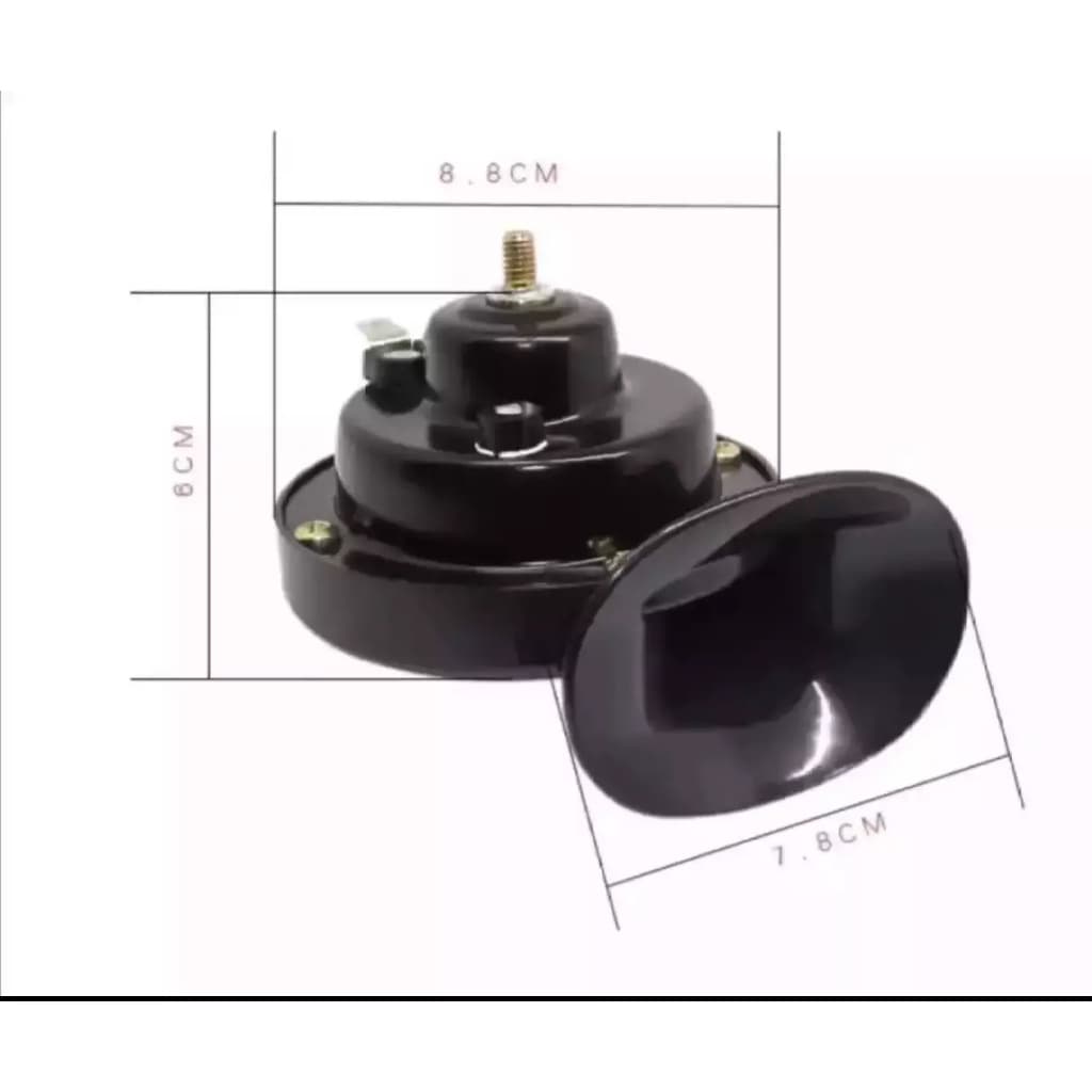 แตรหอยโข่ง BSEOCH แท้100％ แตรหอยโข่งเสียงรถเบนซ์ 115db รุ่นBS-138-02 สีดำ 12V 24V 1คู่ รูปที่ 3
