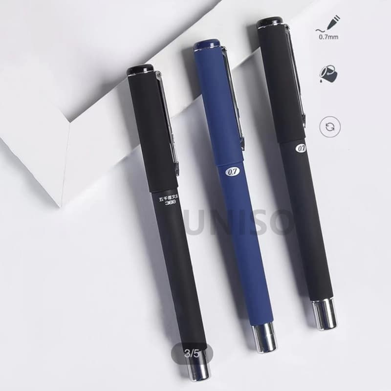 ปากกาเจล ขนาดเส้น 0.7mm รุ่นW-369 หมึกสีน้ำเงิน/ดำ/แดง แบบมีปลอกด้ามยาง #เครื่องเขียน#ด้ามยาง#pen#office รูปที่ 8