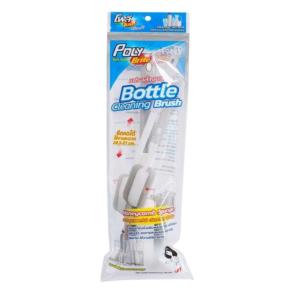 Poly-Brite โพลี-ไบรท์ แปรงล้างขวดด้ามยืดหด แปรงล้างขวดแก้ว ฟองน้ำรังผึ้ง ขัดคราบดี ไม่เป็นรอย ลดแบคทีเรีย รูปที่ 6