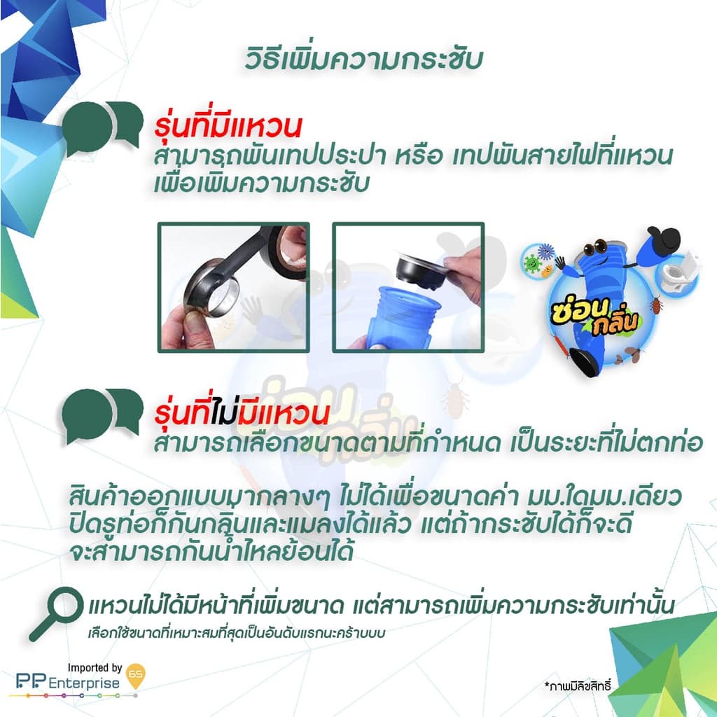 {ลิขสิทธิ์แท้} Saun Glin ซิลิโคนกันกลิ่น PremiumGoV.2 แหวนสแตนเลส 304แท้ ไม่แท้คืนเงิน รูปที่ 5