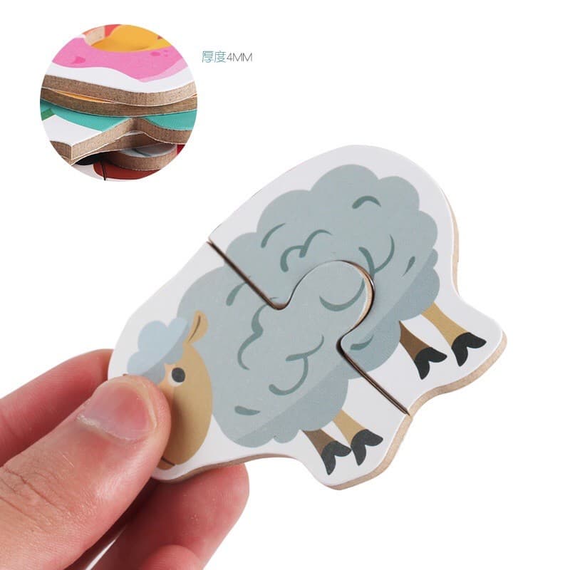 จิ๊กซอว์จับคู่ 2 ชิ้น Matching Puzzles ช่วยเสริมพัฒนาการเด็กเล็ก รูปที่ 3