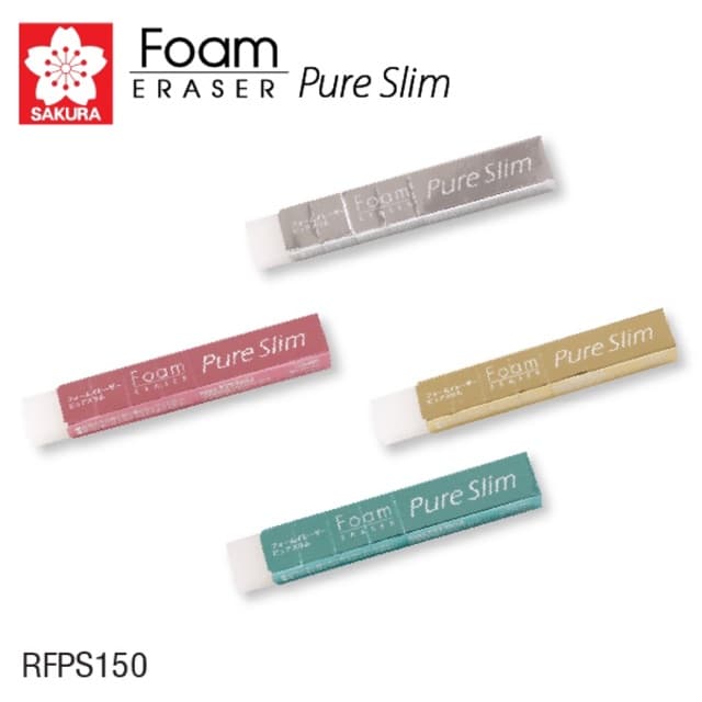 Sakura foam eraser pure slim I ยางลบโฟมเพียวสลิมซากุระแบบใหม่ รูปที่ 1