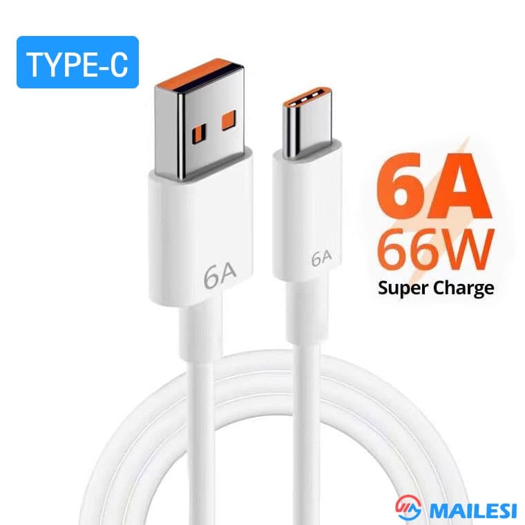 MAILESI HUAWEI สายชาร์จ Huawei 6A Type-C Cable 66W สายชาร์จสำหรับMate 30 40 Pro P20 P30 P40 Pro Nova 8 Se Honor 30 รูปที่ 2