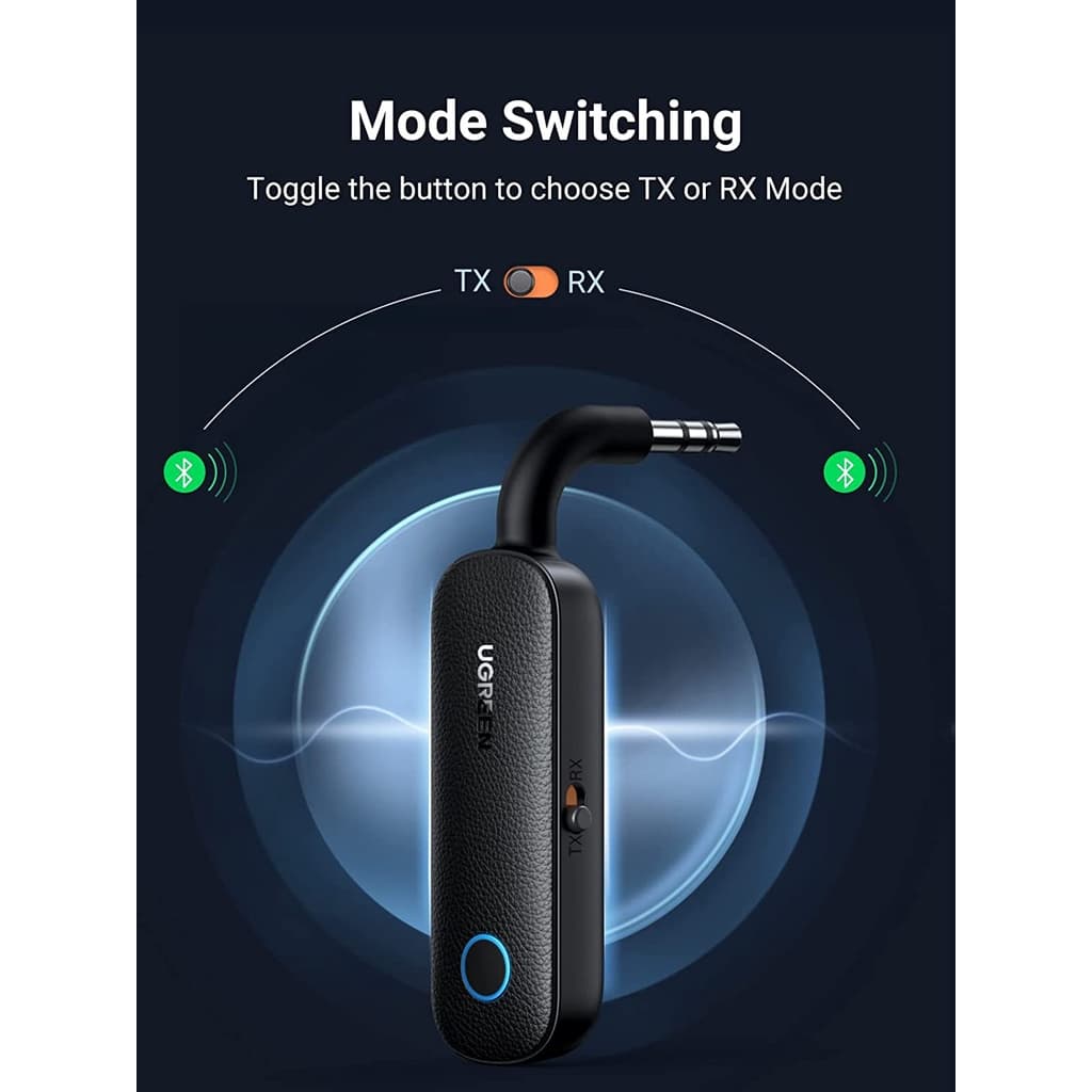 UGREEN รุ่น 80893 Bluetooth5.0 Transmitter and Receiver 2 in 1 Wireless 3.5mm Adapter, Bluetooth Audio Car Adapter รูปที่ 3