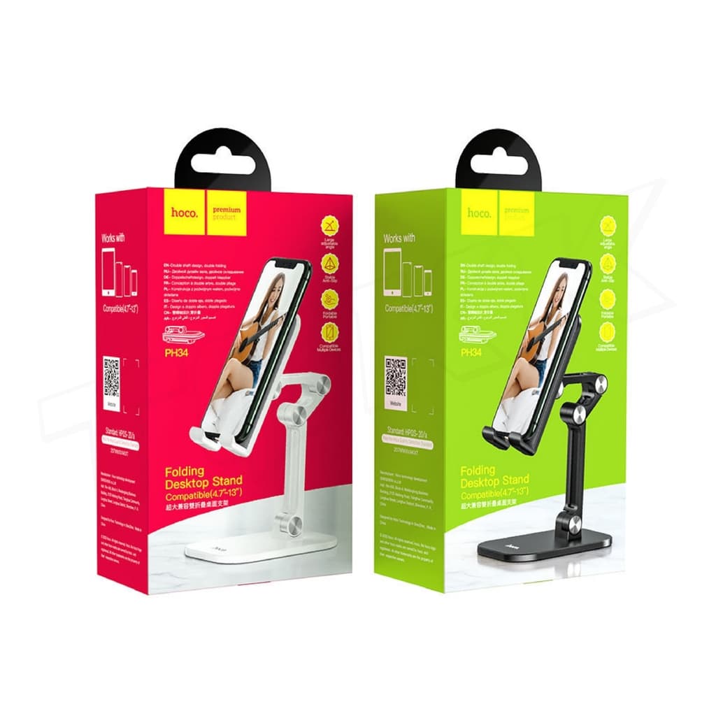 Hoco PH34 Folding Desktop Stand ที่วางมือถือ ขาตั้งมือถือ ที่วางโทรศัพท์ แข็งแรง ทนทาน รูปที่ 9