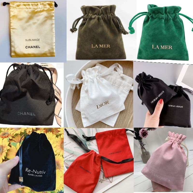 สินค้าแท้% ถุงผ้าหูรูด ใส่ลิปสติกใส่เครื่องประดับ รูปที่ 1