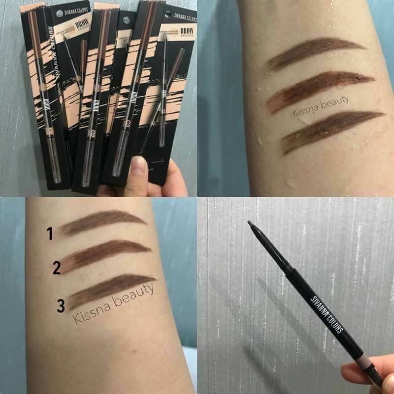 ของแท้·ส่งด่วน·ถูกSivanna Crayon Sources Automatique Brow Arcade Pencil #HF206 : ซิวานน่า ดินสอเขียนคิ้ว dayse รูปที่ 4