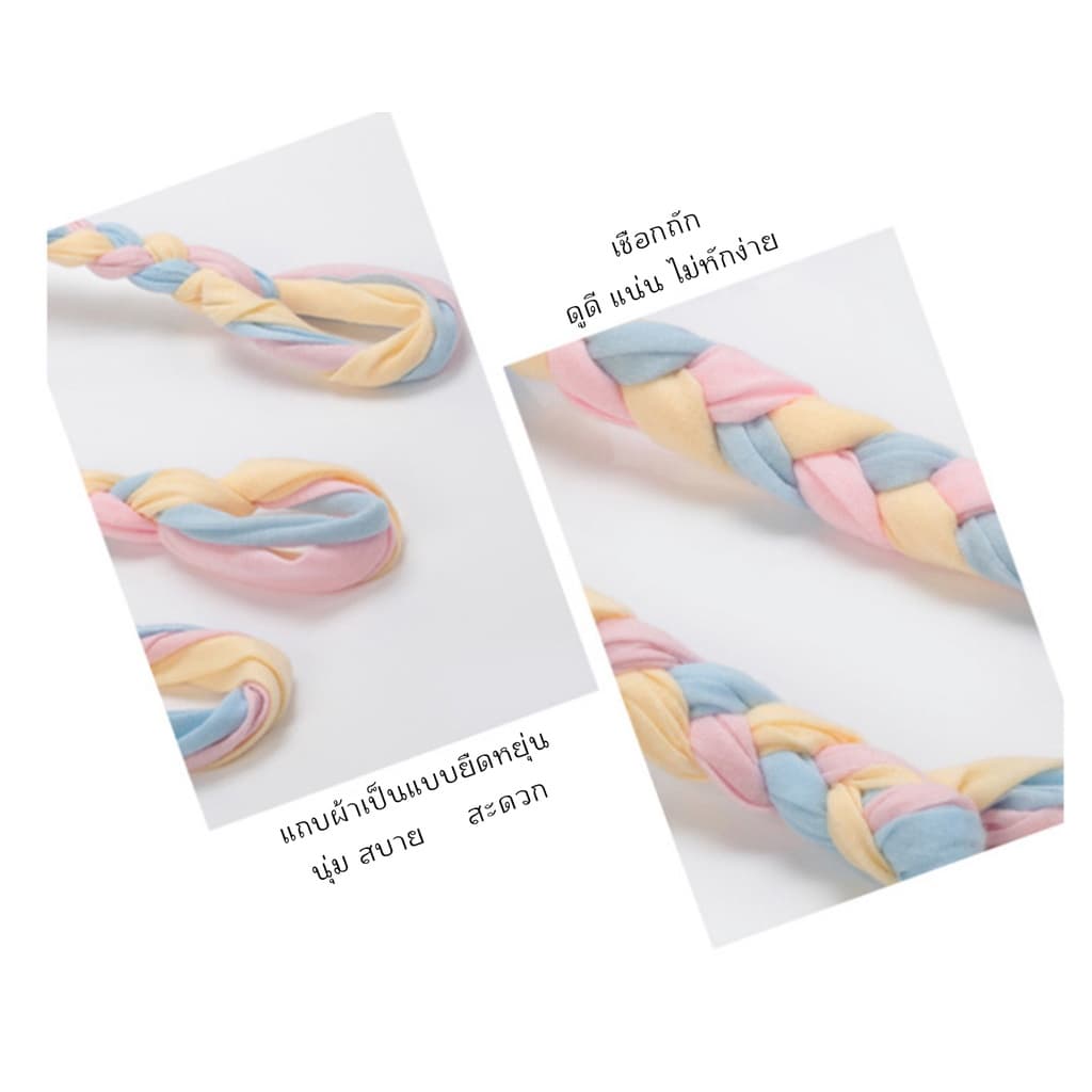 AL-068 ของเล่นสุนัข ยางกัด ของเล่นหมา แมว บอลหมา เชือกกัด สีพาสเทล ของเล่นผ้า ทำจากวัสดุทนทาน ปลอดภัย รูปที่ 3