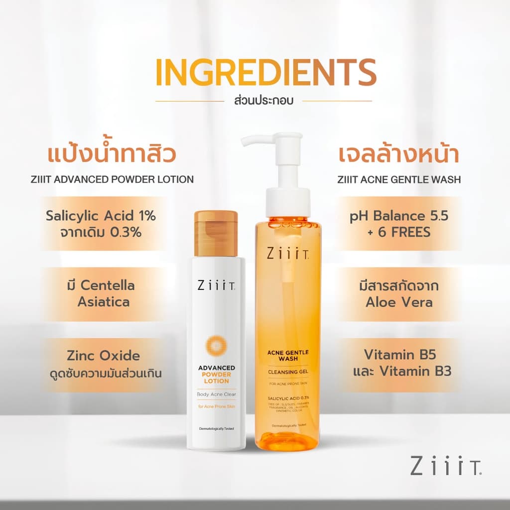 ZiiiT Acne Gentle Wash 100 ml. ซิท แอคเน่ เจลล้างหน้า สูตรอ่อนโยน สำหรับผิวเป็นสิว ผิวแพ้ง่าย รูปที่ 4