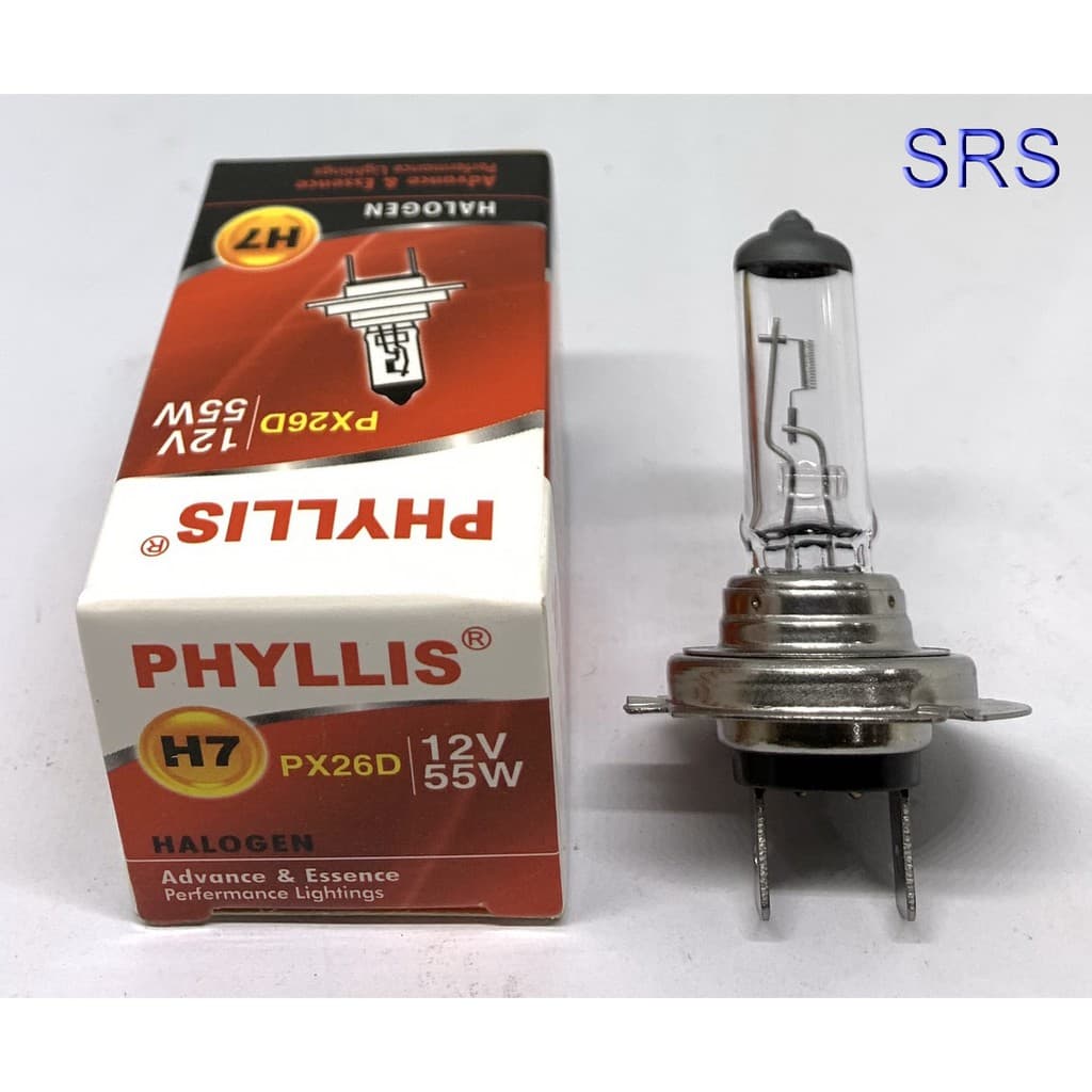 PHYLLIS หลอดไฟหน้ารถยนต์ ขั้ว H7 12V. 55W. รูปที่ 2
