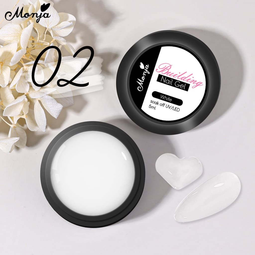 Monja กาวต่อเล็บเจล UV อะคริลิค 3D 5 มล. 6 สี ไม่เหนียวติด ต่อง่าย สําหรับร้านเสริมสวย DIY gel color รูปที่ 8