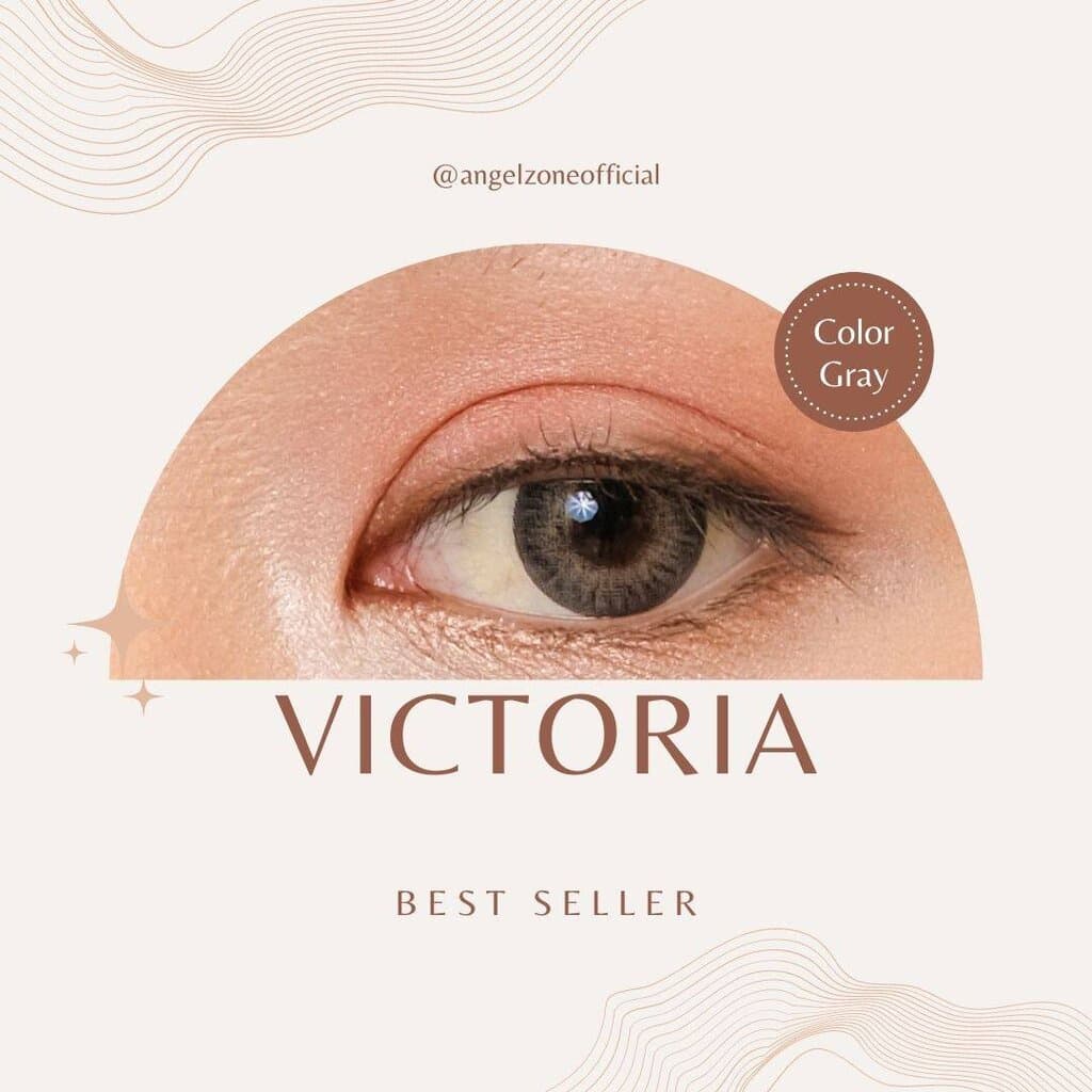 Angel Zone คอนแทคเลนส์ รุ่น Victoria Gray 14.2 (รองรับสายตาปกติและค่าสายตาสั้น -0.50 ถึง -7.00) รูปที่ 7