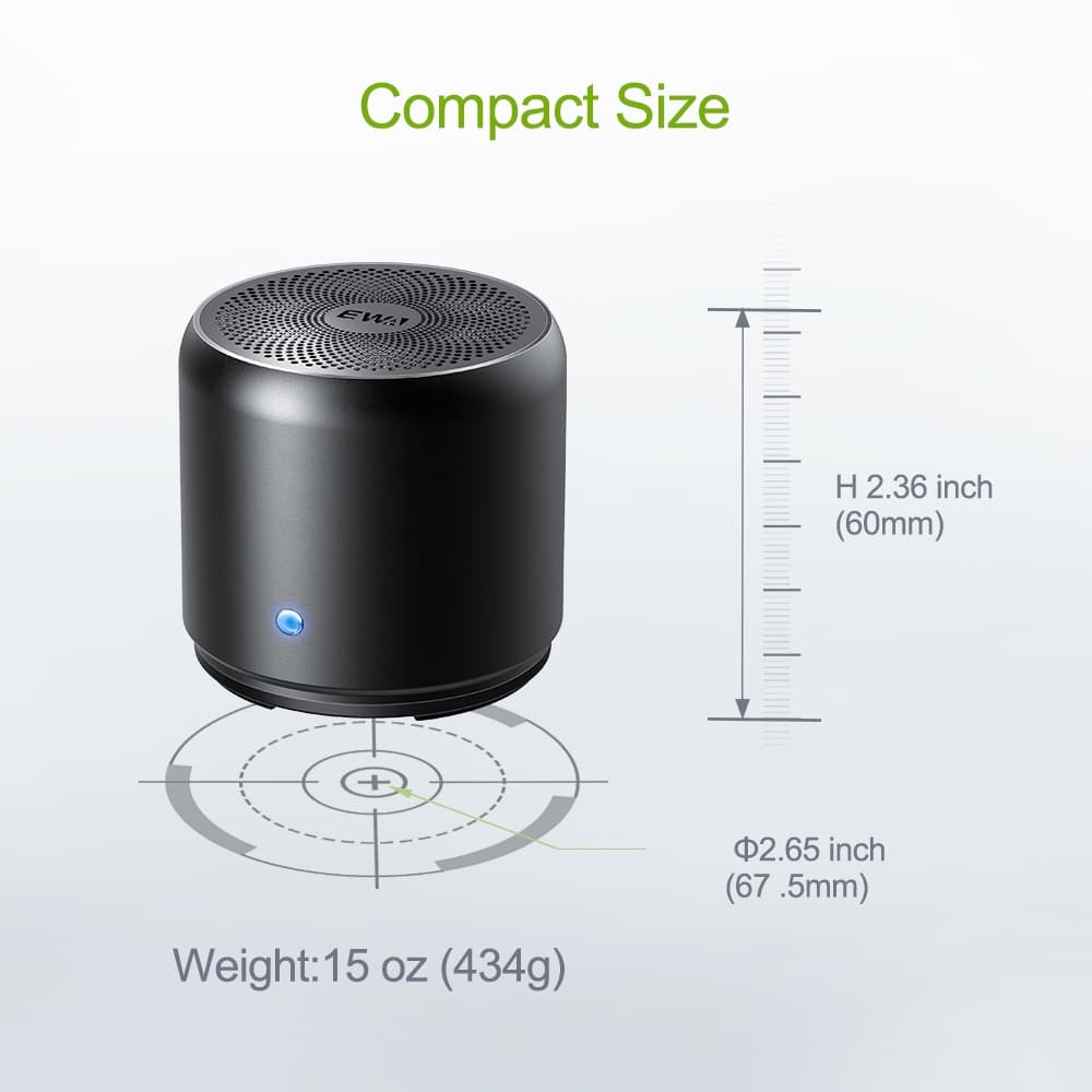 EWA A106Max ลำโพงบลูทูธไร้สาย ลำโพงพกพา พร้อมเสียง HD 8W และ แบตเตอรี่1200mAh รูปที่ 8