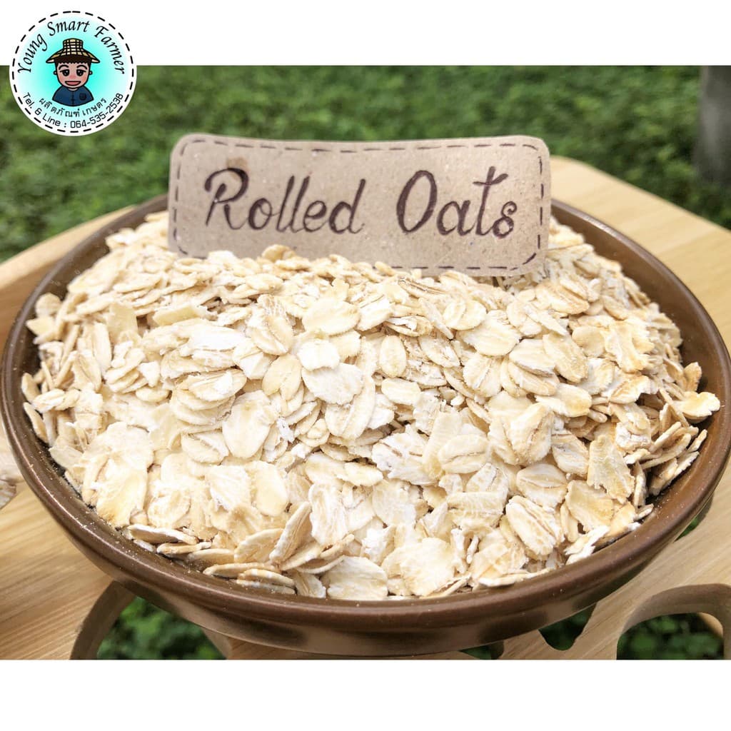 NEW โรลล์โอ๊ต Rolled Oats ข้าวโอ๊ต 1 kg ข้าวโอ๊ตอบชนิดแผ่น Young Smart Farmer ยังสมาร์ทฟาร์มเมอร์ รูปที่ 8