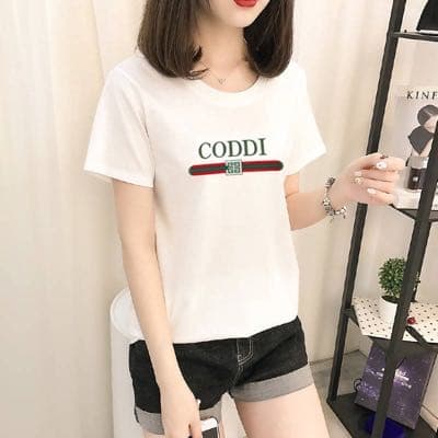 เสื้อแฟชั่นผู้หญิง แขนสั้น สไตล์เกาหลี สวมใส่สบาย รูปที่ 4