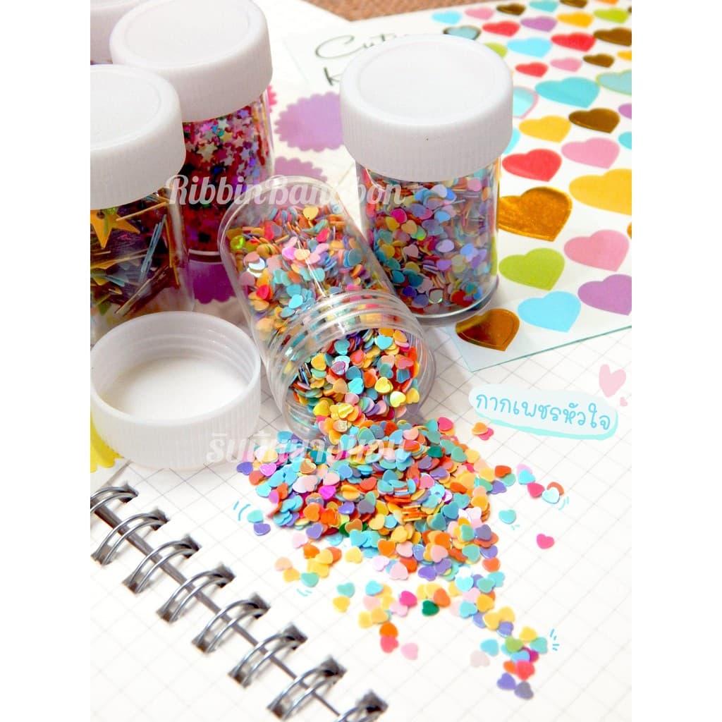 กากเพชร กลิตเตอร์ดาว glitter เลื่อมกากเพชรรูปดาว หัวใจ รูปที่ 5