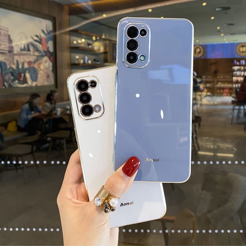 เคส OPPO Reno5 5G Reno 5 Pro 5G Reno6 5G A94 4G RENO 4 4G RENO 3 A74 5G A54 4Gelectroplate case soft Reno5 Reno5Pro เคสโทรศัพท์เคลือบด้วยไฟฟ้า รูปที่ 6