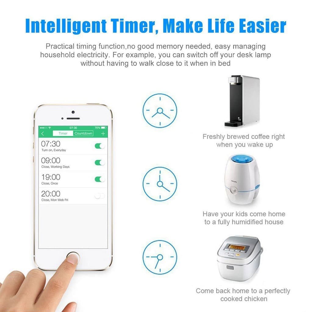 Ewelink Wifi Smart Plug ปลั๊กไวไฟ สมาร์ทปลั๊ก เปิดปิด สั่งงานผ่าน มือถือ 10A/2200W รูปที่ 6