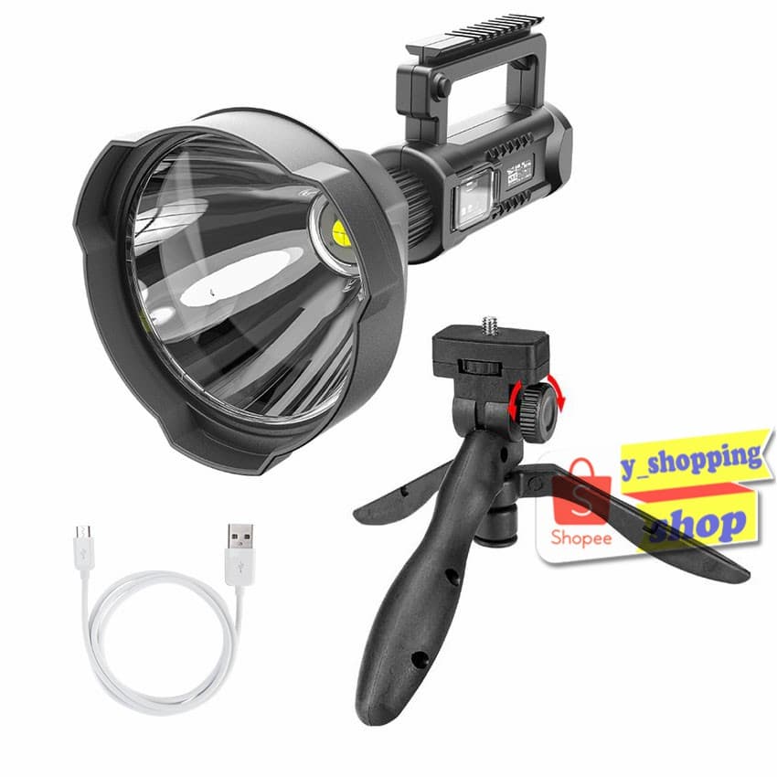 ไฟฉายแรงสูง 4 โหมด W-590 USB Rechargeable 20w รูปที่ 5