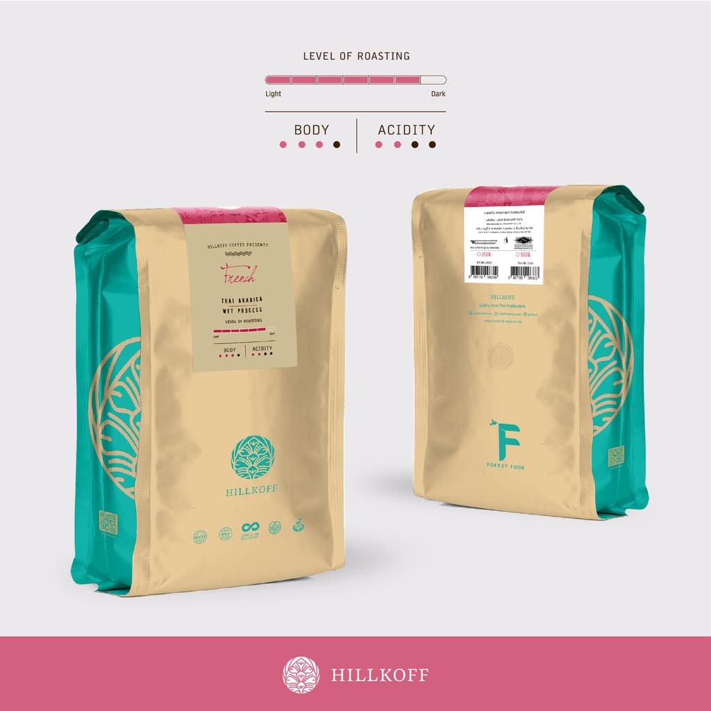 Hillkoff : เมล็ดกาแฟคั่ว อาราบิก้า คั่วเข้ม ฮิลล์คอฟฟ์ Arabica 100% ขนาด 500 g 8 ถุง กาแฟ อราบิก้า เมล็ดกาแฟ รูปที่ 2