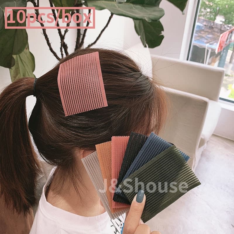 Kf450 10 ชิ้น/กล่อง trim bangs แฟชั่น magic hair สติกเกอร์ stray ชิ้นคลิป hairpstyle เครื่องประดับผม รูปที่ 1