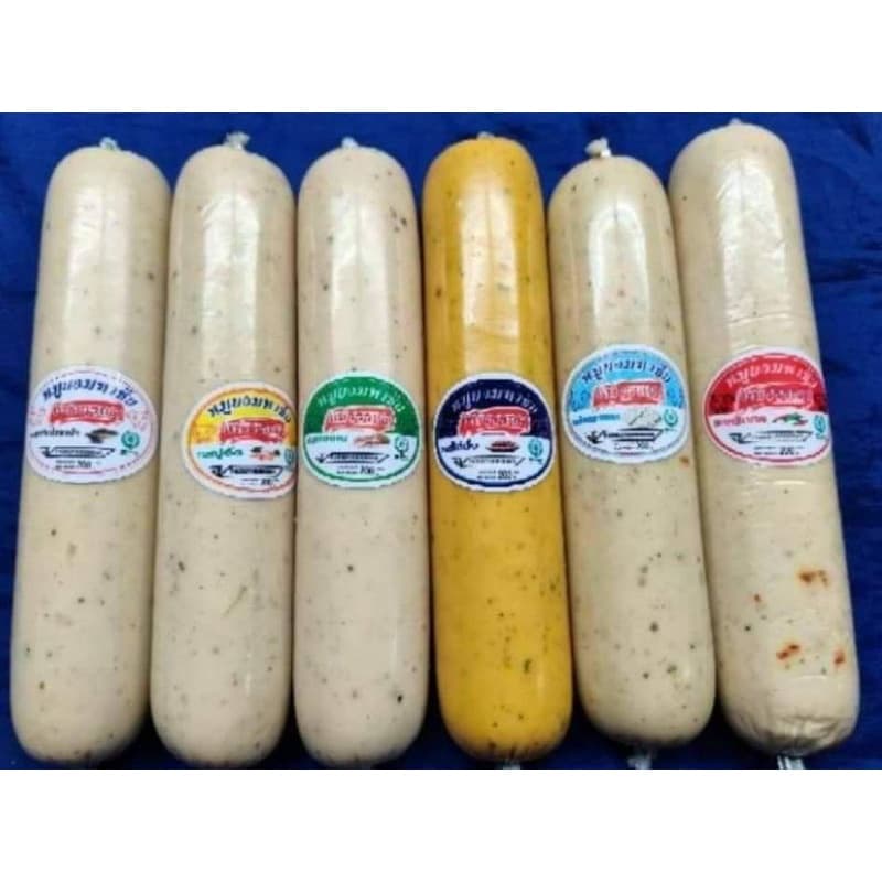 หมูยอแม่วรรณา6รสขายดี  เนื้อหมูเน้นๆ แป้ง 2%   แท่งใหญ่หนัก200กรัม