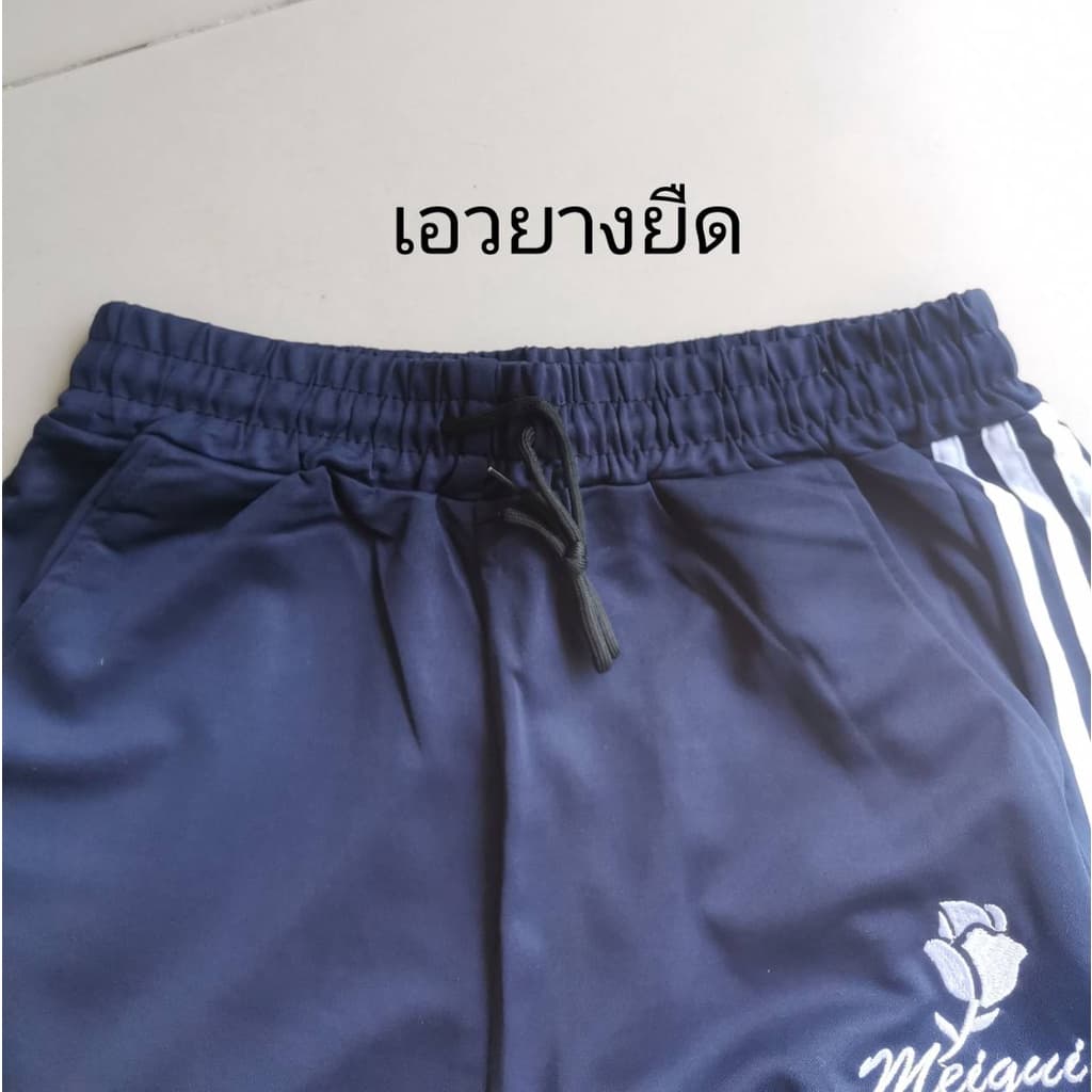 #กางเกงขา4ส่วนผู้หญิงผ้ายืดผ้าหนาใส่สวยใส่ดี+มีกระเป๋าข้าง2ใบเอวยืด(สินค้าสวยมี 3ไซส์021Hแฟชั่นผ้ายืดตัวใหญ่+ราคาพิเศษ รูปที่ 6